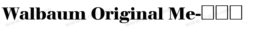 Walbaum Original Me字体转换 Walbaum Original Me字体转换